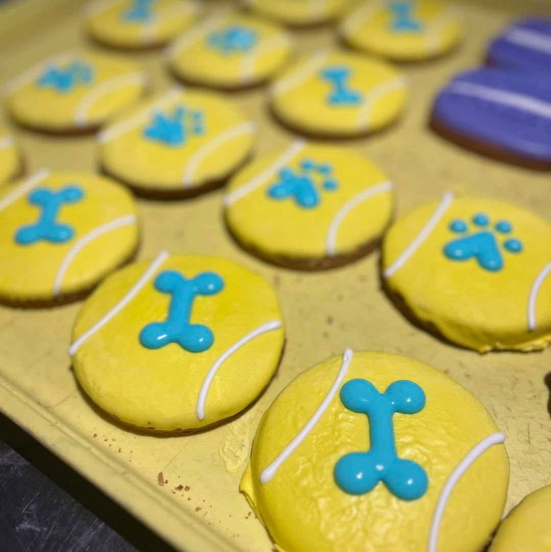 Tennis ball Dog Cookies