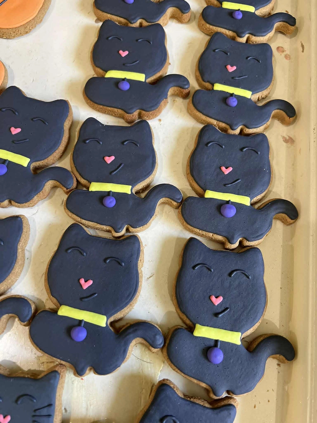 Lucky Black Cat Halloween Dog Cookie