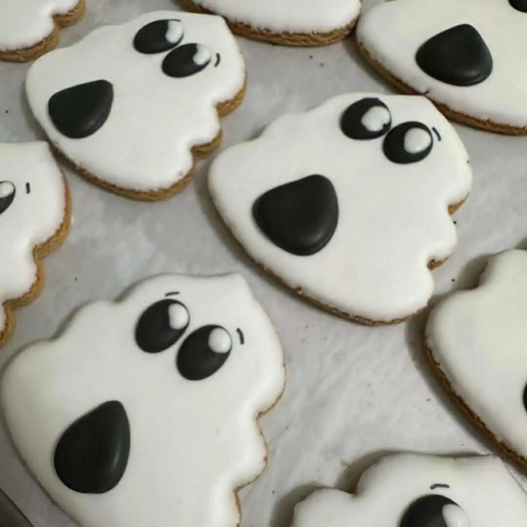 Poop Emoji Ghost Halloween Dog Cookie