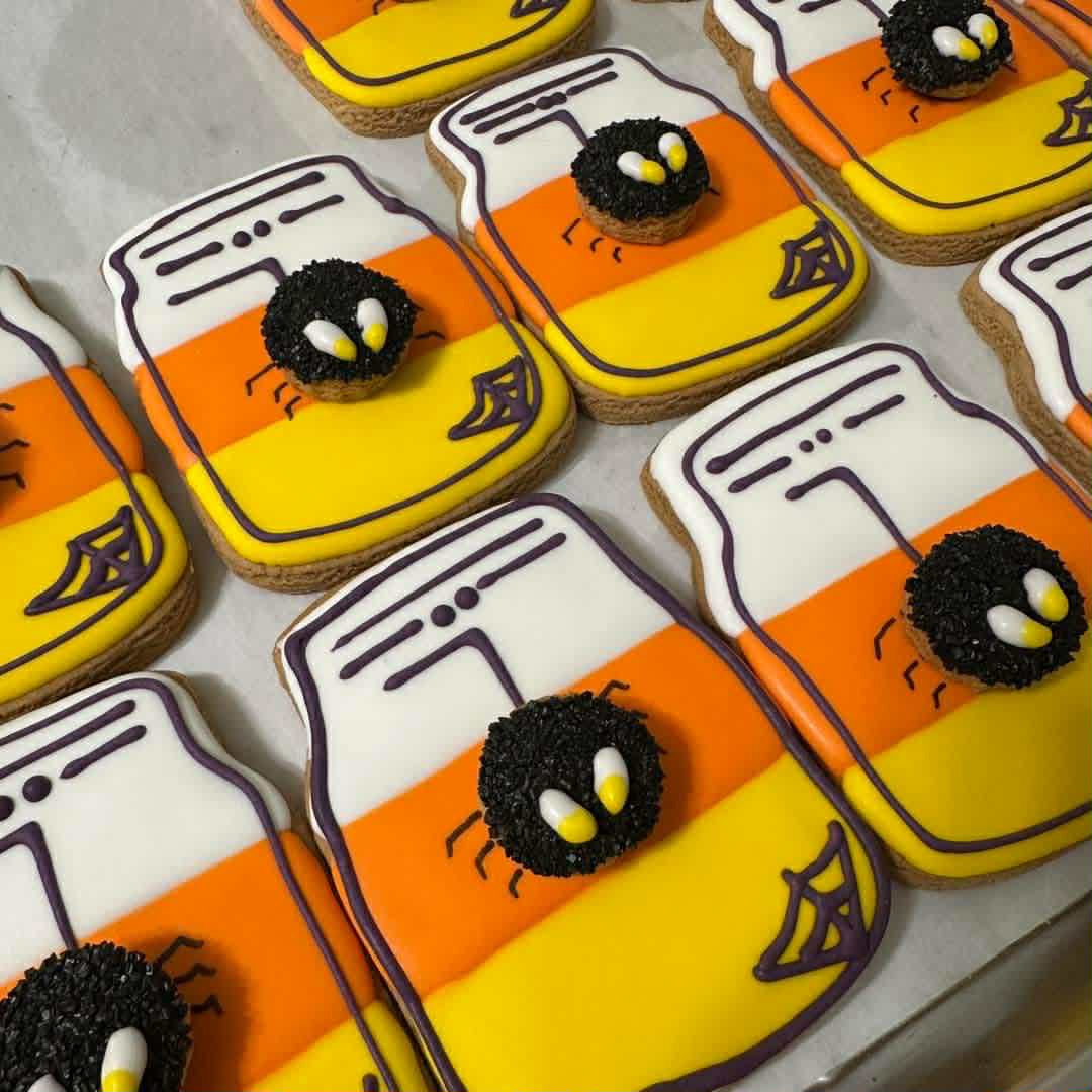 Candy Corn Jar Halloween Dog Cookie