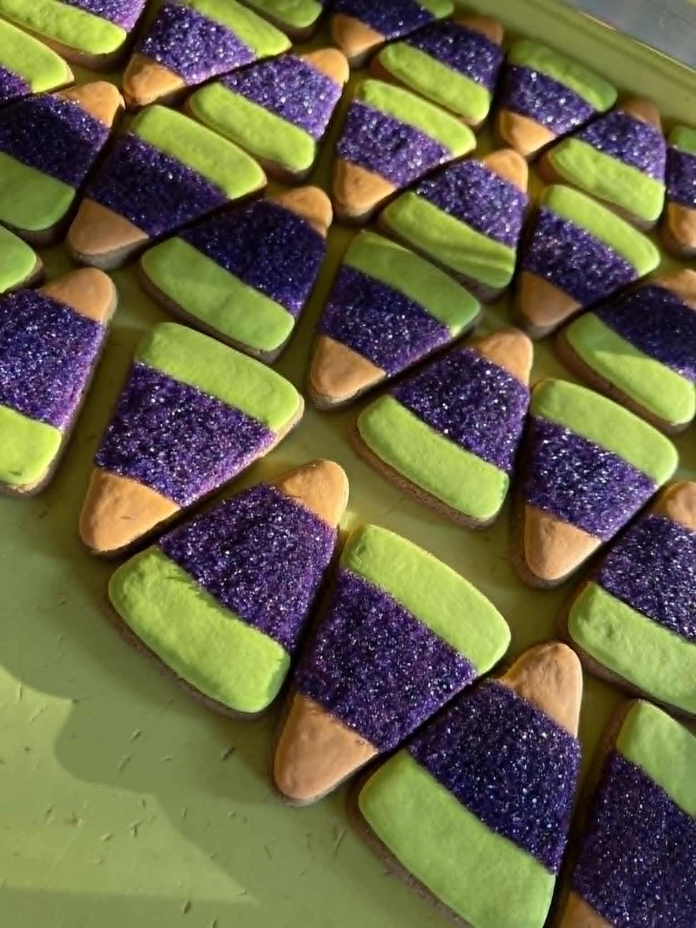 Spooky Candy Corn Dog Cookie